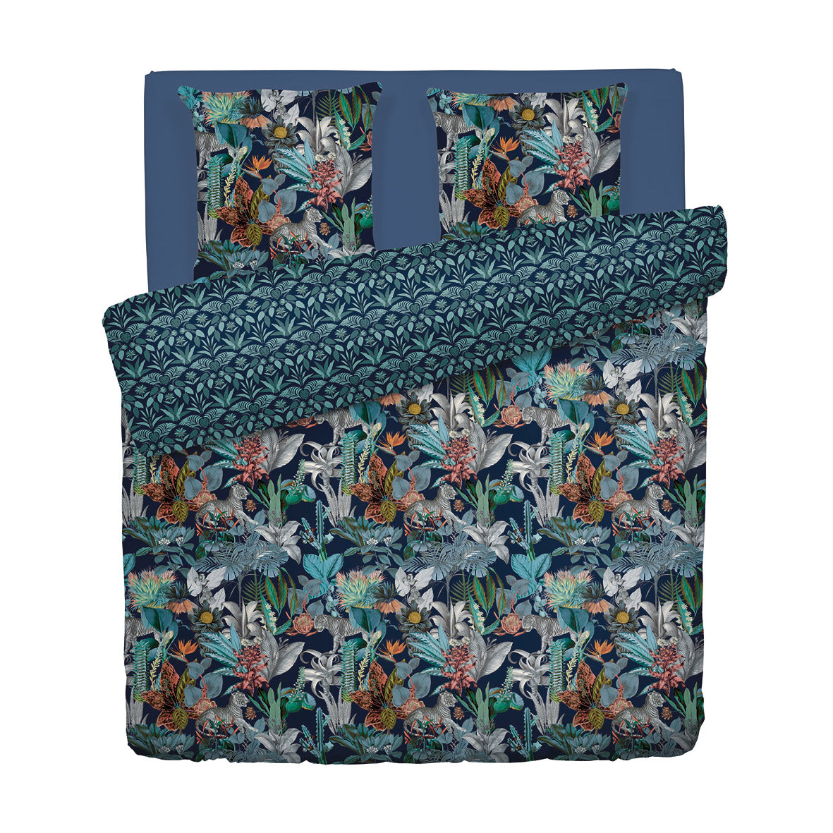 Housse de couette satin de coton - Zanzibar bleu - CXL by Christian Lacroix Maison