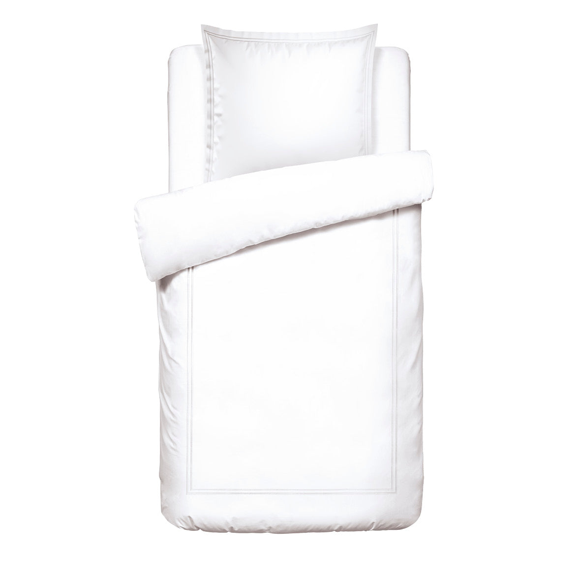 Housse de couette + taie d'oreiller satin de coton - Nîmes Blanc / Blanc - CXL by Christian Lacroix Maison