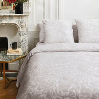 Housse de couette + taie(s) d'oreiller satin de coton - Arabesque Taupe - CXL by Christian Lacroix Maison