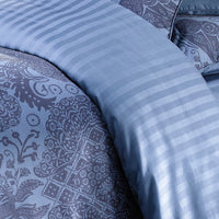 Housse de couette + taie(s) d'oreiller satin de coton - Arles bleu - CXL by Christian Lacroix Maison