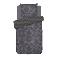 Housse de couette + taie(s) d'oreiller satin de coton - Arles gris foncé - CXL by Christian Lacroix Maison