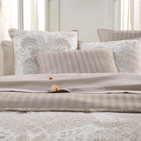Housse de couette + taie(s) d'oreiller satin de coton - Arles taupe - CXL by Christian Lacroix Maison
