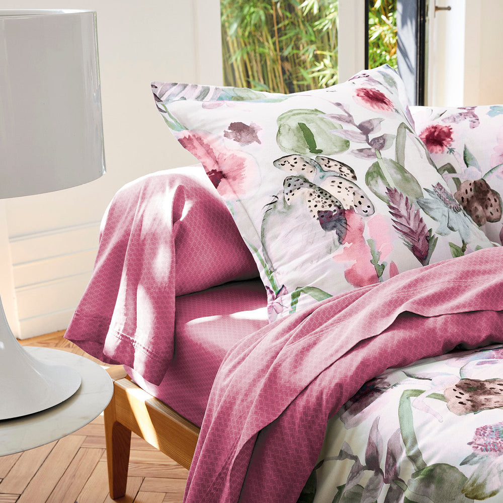 Housse de couette + taie(s) d'oreiller satin de coton - Exotique Framboise - CXL by Christian Lacroix Maison