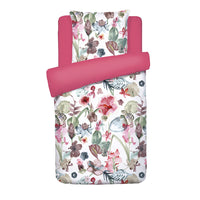 Housse de couette + taie(s) d'oreiller satin de coton - Exotique Framboise - CXL by Christian Lacroix Maison