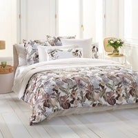 Housse de couette + taie(s) d'oreiller satin de coton - Garden taupe - CXL by Christian Lacroix Maison
