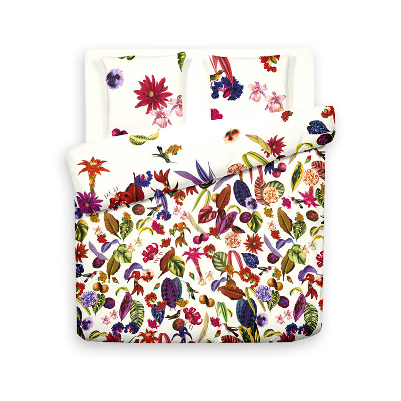 Housse de couette + taie(s) d'oreiller satin de coton - Jardin floral - CXL by Christian Lacroix Maison