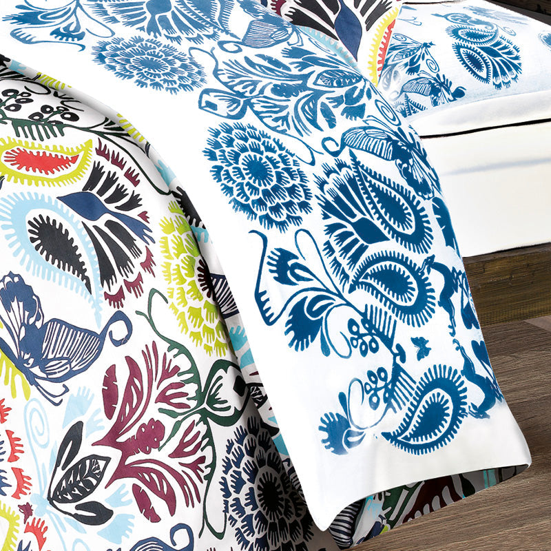 Housse de couette + taie(s) d'oreiller satin de coton - Love stories multicolor - CXL by Christian Lacroix Maison