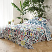 Housse de couette + taie(s) d'oreiller satin de coton - Love stories multicolor - CXL by Christian Lacroix Maison