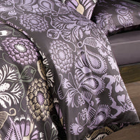 Housse de couette + taie(s) d'oreiller satin de coton - Love Stories prune - CXL by Christian Lacroix Maison