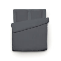 Housse de couette + taie(s) d'oreiller satin de coton - Rayure tissé gris foncé - CXL by Christian Lacroix Maison