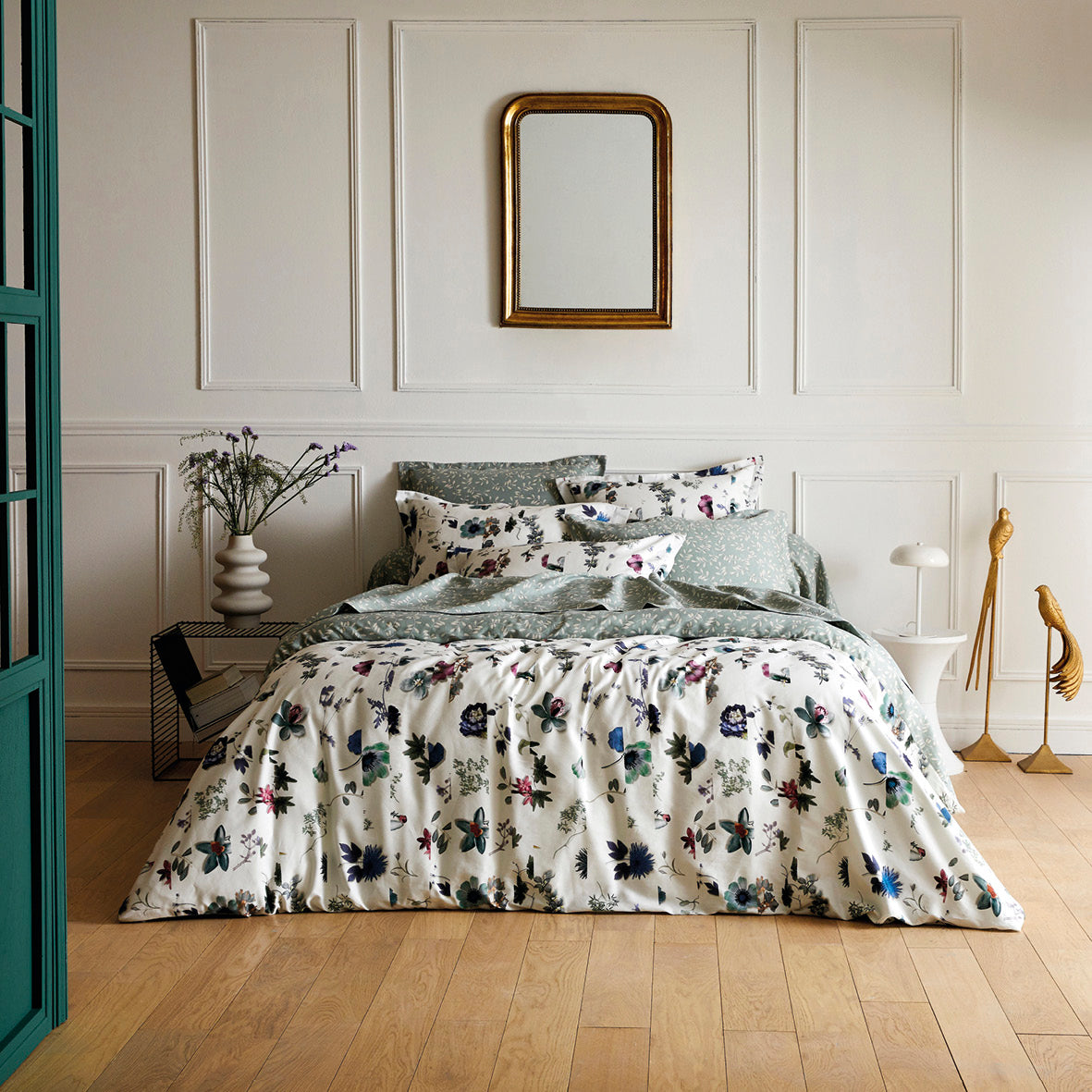 Housse de couette + taie(s) d'oreiller satin de coton - Semis Jaune - CXL by Christian Lacroix Maison