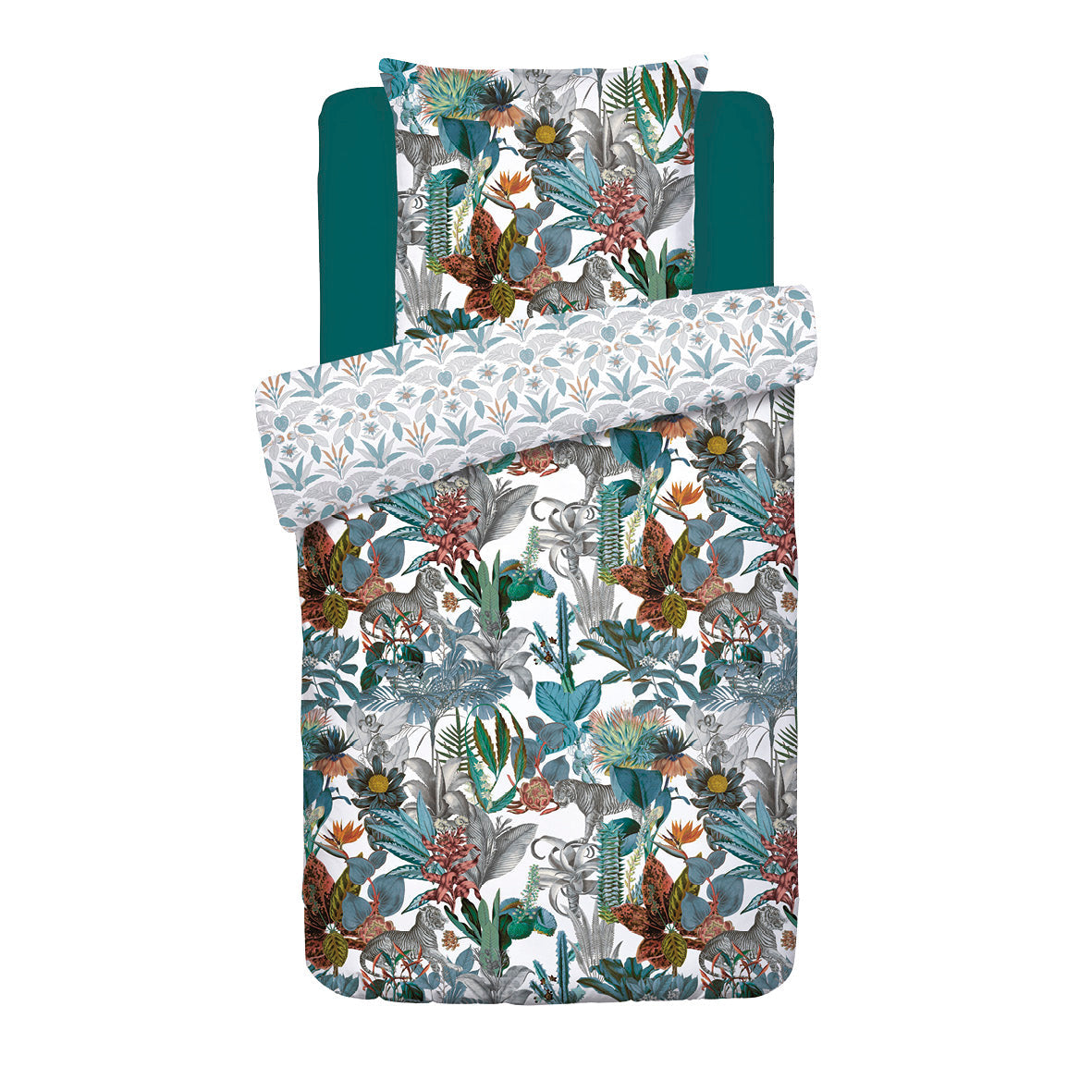 Housse de couette + taie(s) d'oreiller satin de coton -Zanzibar blanc - CXL by Christian Lacroix Maison