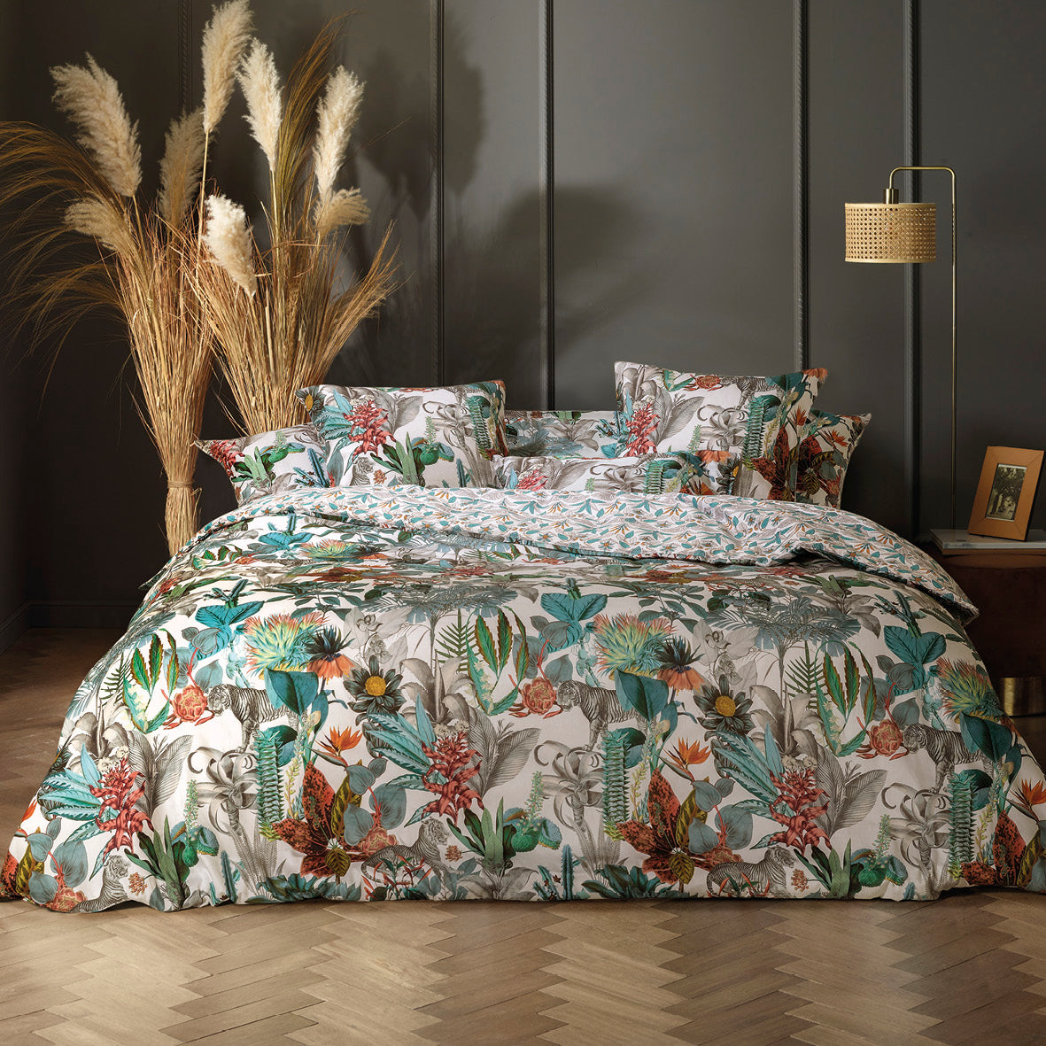 Housse de couette + taie(s) d'oreiller satin de coton -Zanzibar blanc - CXL by Christian Lacroix Maison