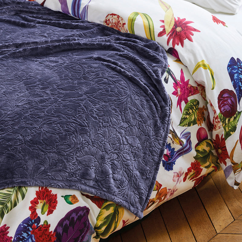 Maxi plaid/Couvre-lit Arabesque aubergine - CXL by Christian Lacroix Maison