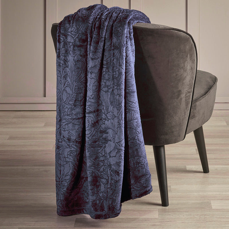 Maxi plaid/Couvre-lit Arabesque aubergine - CXL by Christian Lacroix Maison