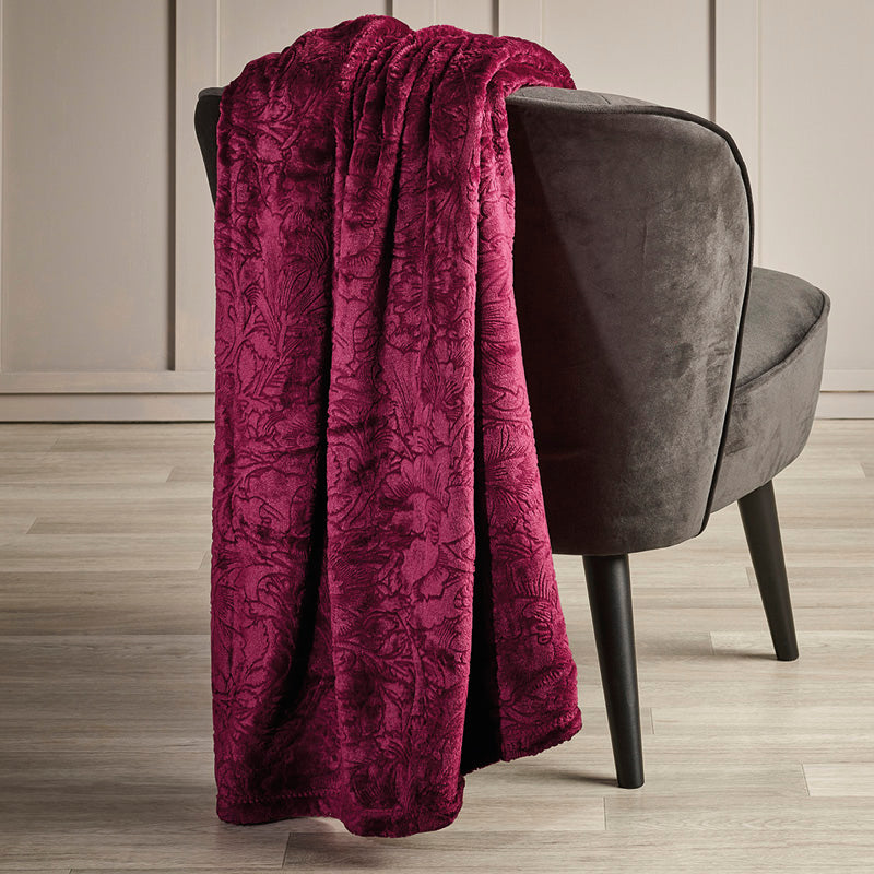 Maxi plaid/couvre-lit - Arabesque bordeaux - CXL by Christian Lacroix Maison