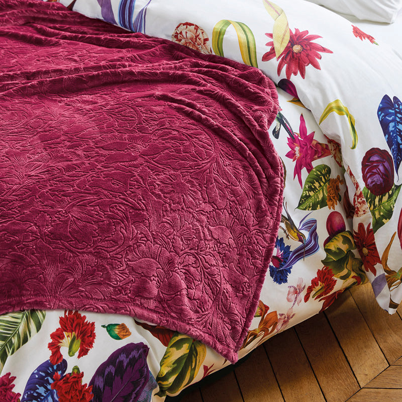 Maxi plaid/couvre-lit - Arabesque bordeaux - CXL by Christian Lacroix Maison