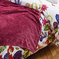 Maxi plaid/couvre-lit - Arabesque bordeaux - CXL by Christian Lacroix Maison