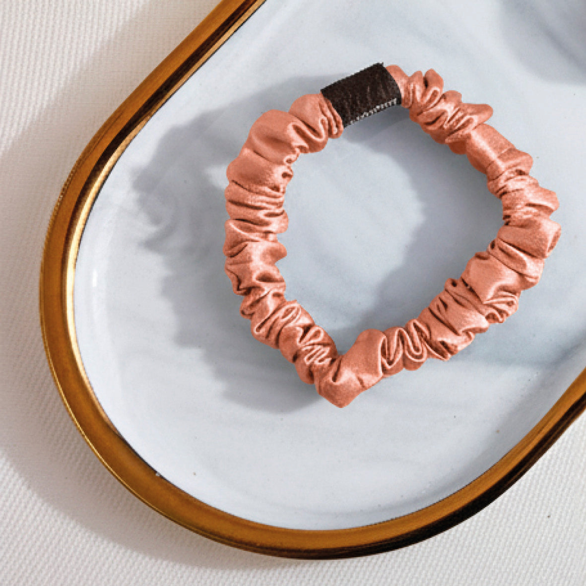 Petit chouchou en soie - Althéa Or rose - CXL by Christian Lacroix Maison