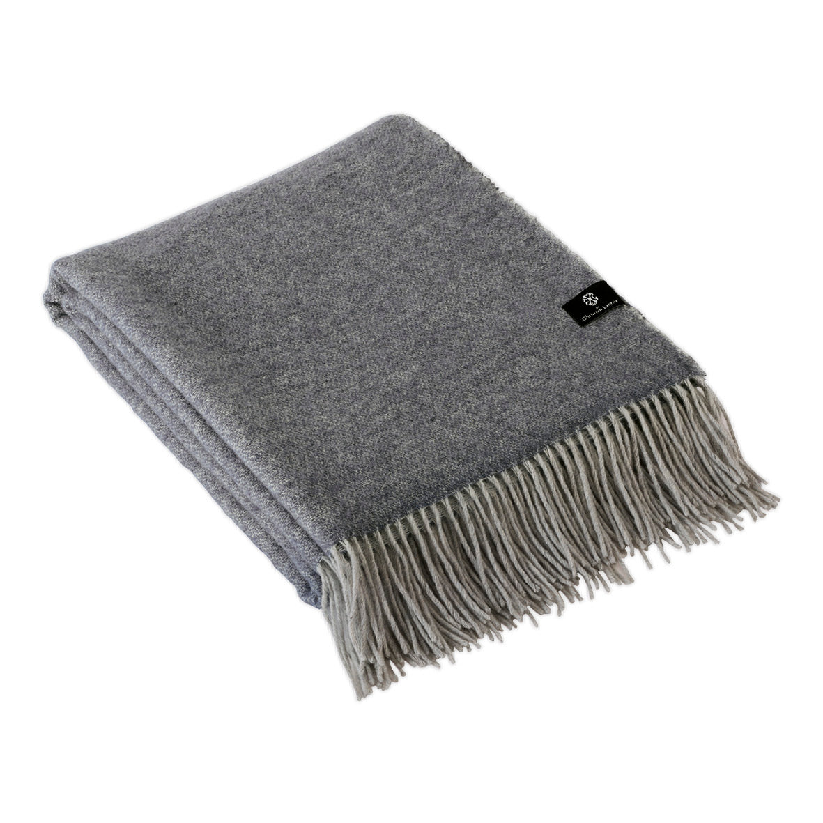 Plaid tissé 130 x 180 cm - Gris foncé / gris clair - CXL by Christian Lacroix Maison