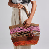 Sac à main Flavie en raphia confectionné à la main - CXL by Christian Lacroix Maison