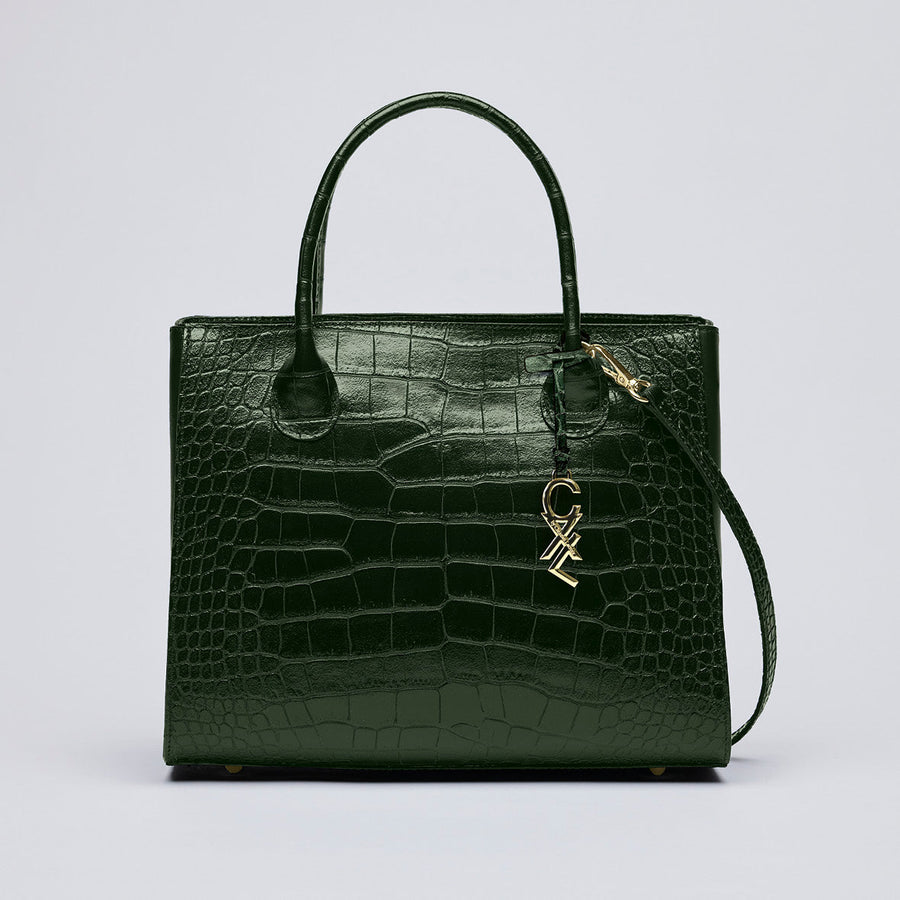 Sac à main Montaigne en cuir croco italien