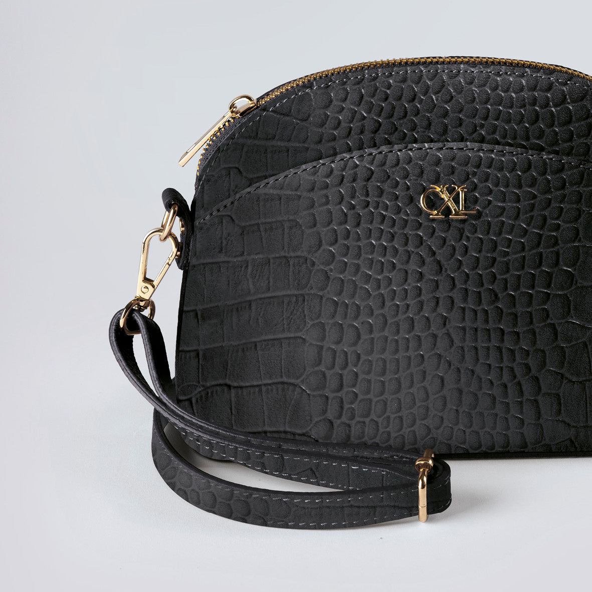 Sac bandoulière Malesherbes en cuir croco - CXL by Christian Lacroix Maison