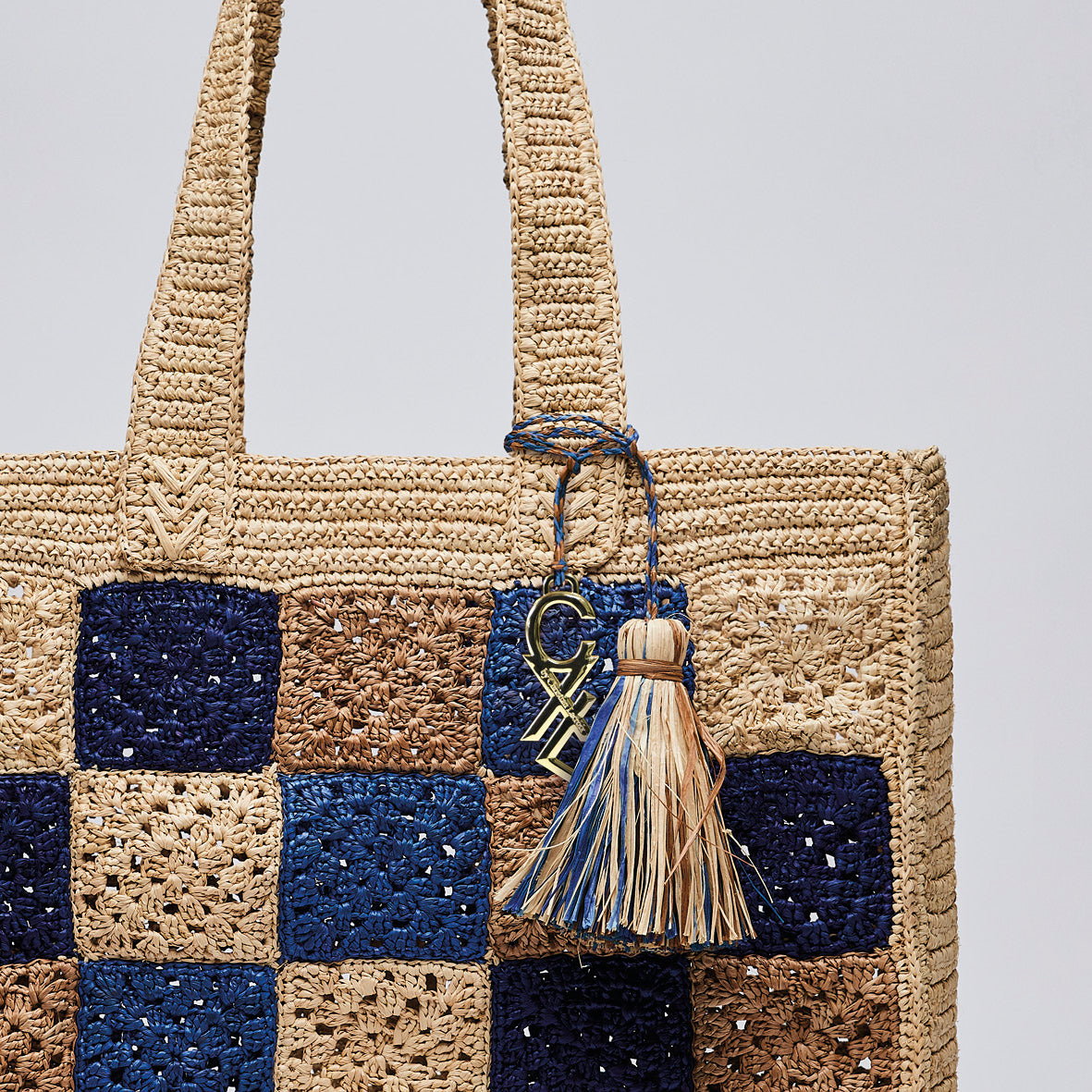 Sac cabas Amandine en raphia confectionné à la main - CXL by Christian Lacroix Maison