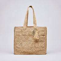Sac cabas Amandine en raphia confectionné à la main - CXL by Christian Lacroix Maison