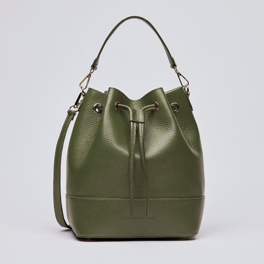 Sac seau Champs Elysé en cuir de veau italien