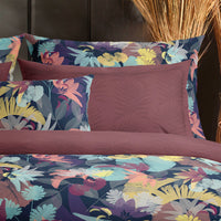 Taie de traversin satin de coton - Areca Prune - CXL by Christian Lacroix Maison