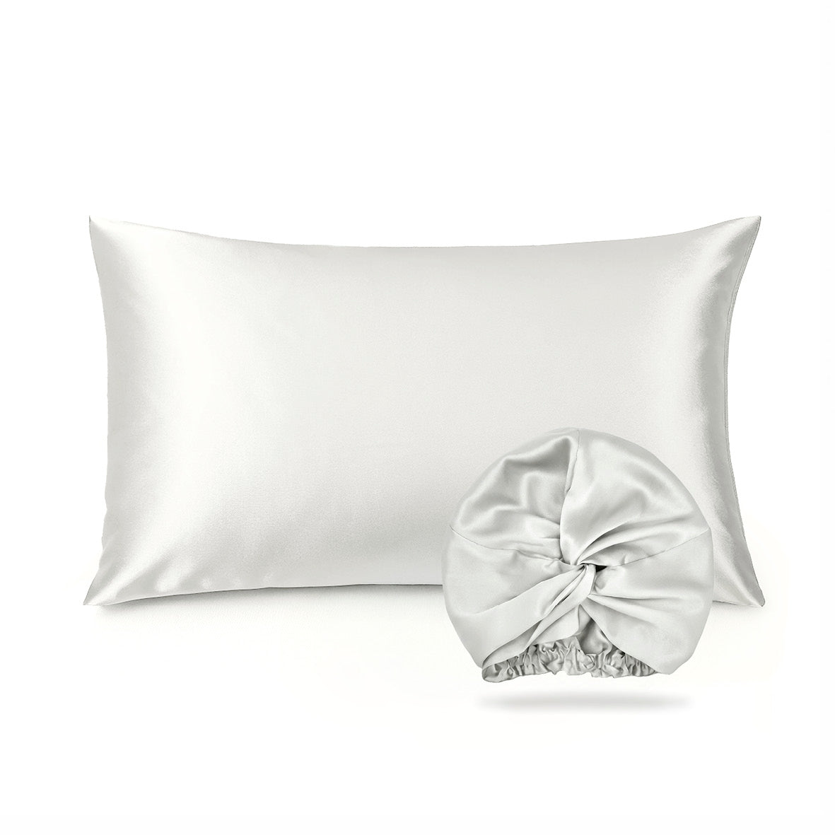 Taie d'oreiller + bonnet de nuit en soie - Brume de soie Blanc - CXL by Christian Lacroix Maison