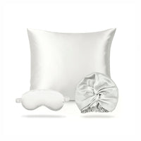 Taie d'oreiller + masque de nuit + bonnet de nuit en soie - Brume de soie Blanc - CXL by Christian Lacroix Maison