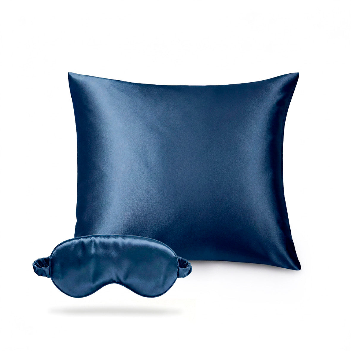 Taie d'oreiller + masque de nuit en soie - Brume de soie Bleu marine - CXL by Christian Lacroix Maison