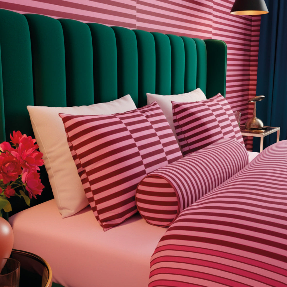 Taie d’oreiller satin de coton - Eclat Rose