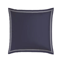 Taie d'oreiller satin de coton - Nîmes Blanc / Bleu foncé - CXL by Christian Lacroix Maison