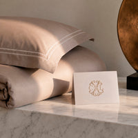 Taie d'oreiller satin de coton - Nîmes Taupe / Taupe - CXL by Christian Lacroix Maison