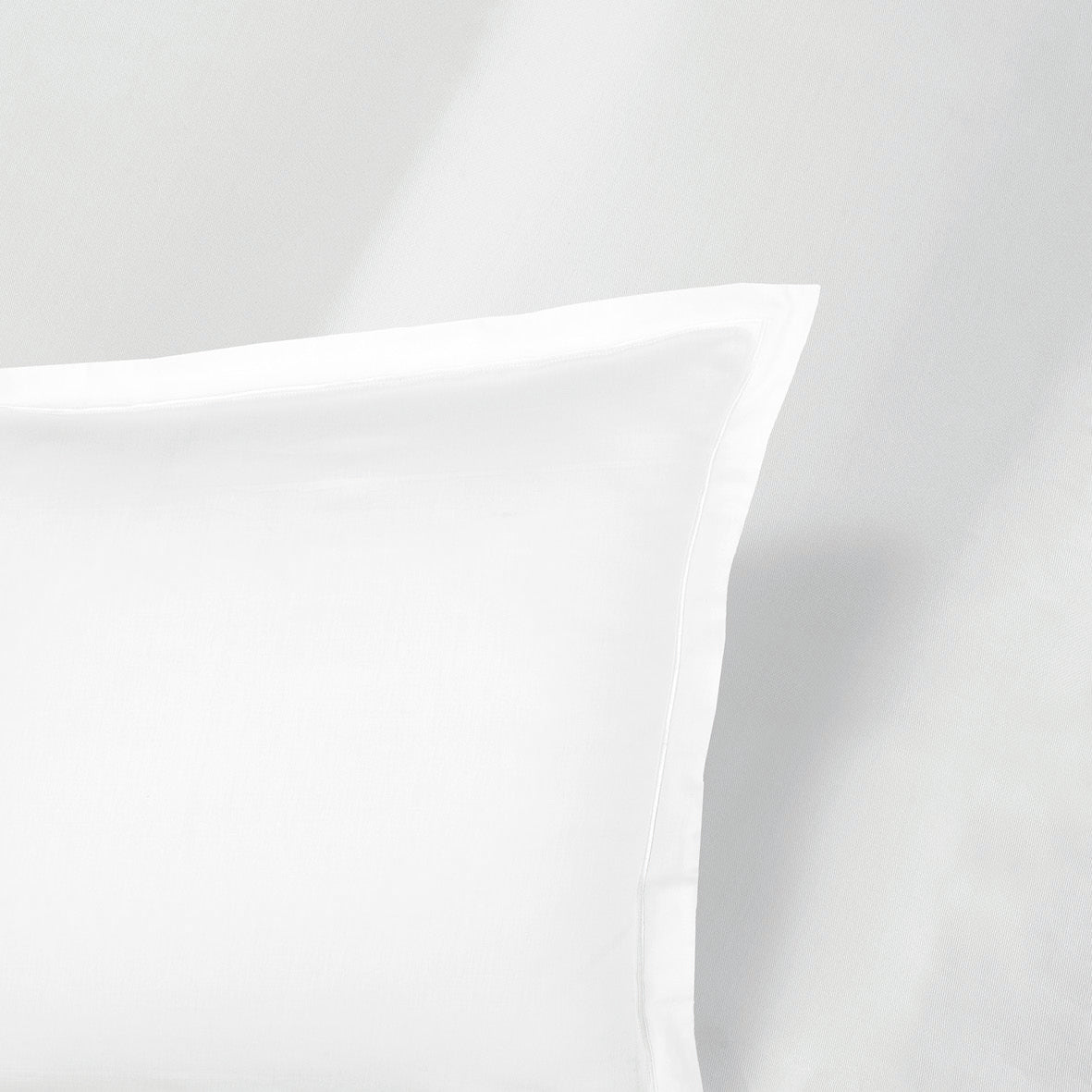Taie d'oreiller satin de coton - Uni 1 baratta Blanc - CXL by Christian Lacroix Maison