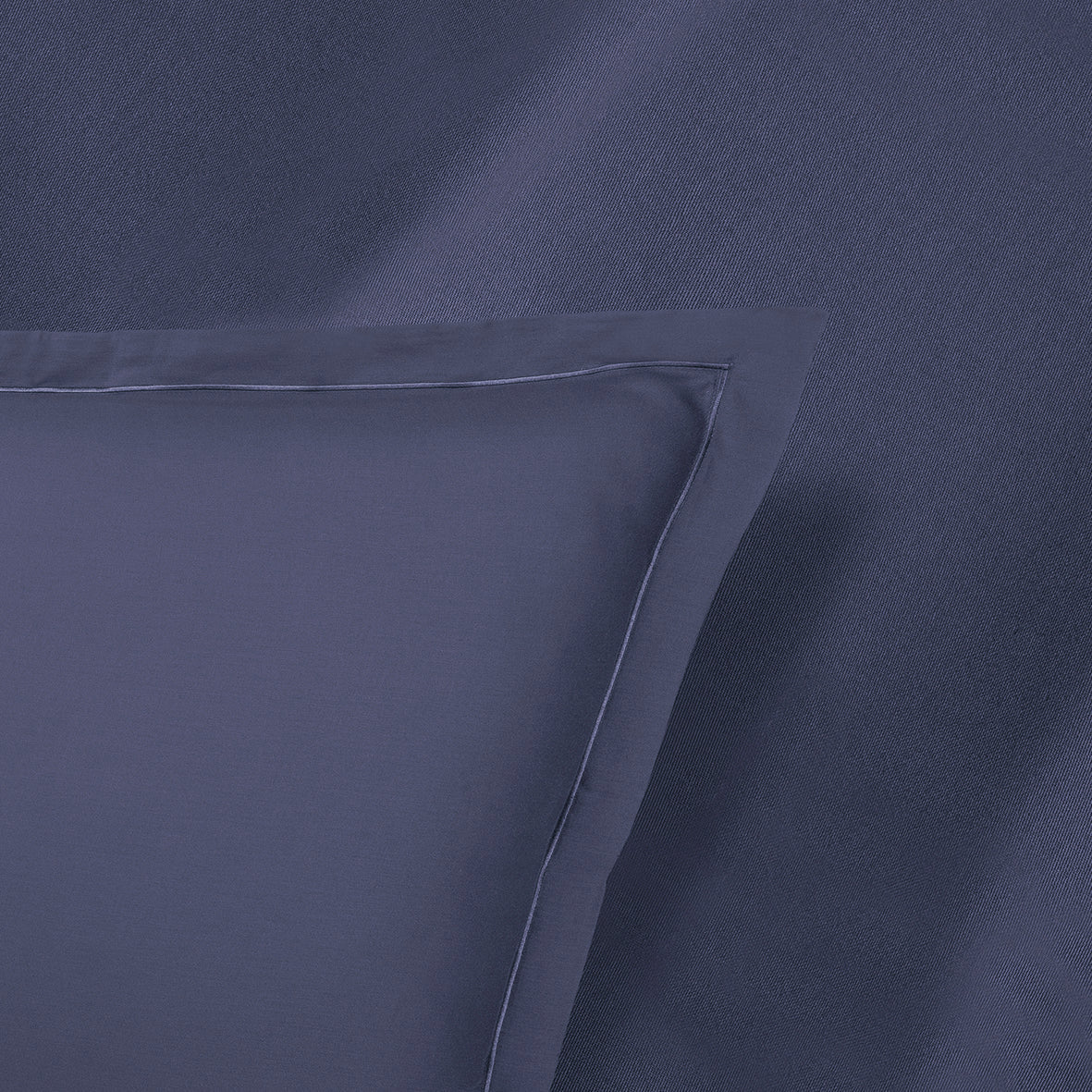 Taie d'oreiller satin de coton - Uni 1 baratta Bleu denim délavé - CXL by Christian Lacroix Maison