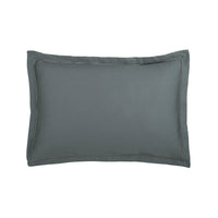 Taie d'oreiller satin de coton - Uni 1 baratta Graphite - CXL by Christian Lacroix Maison