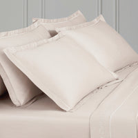 Taie d'oreiller satin de coton - Uni 1 baratta Taupe antique - CXL by Christian Lacroix Maison