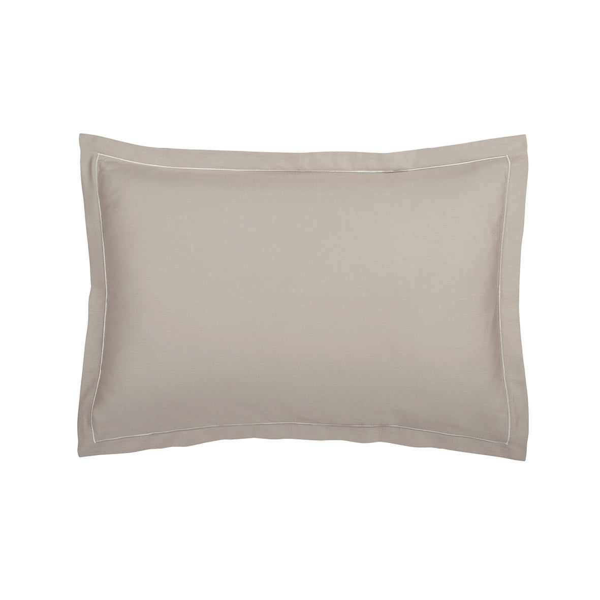Taie d'oreiller satin de coton - Uni 1 baratta Taupe chaud - CXL by Christian Lacroix Maison