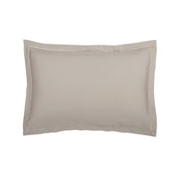 Taie d'oreiller satin de coton - Uni 1 baratta Taupe chaud - CXL by Christian Lacroix Maison
