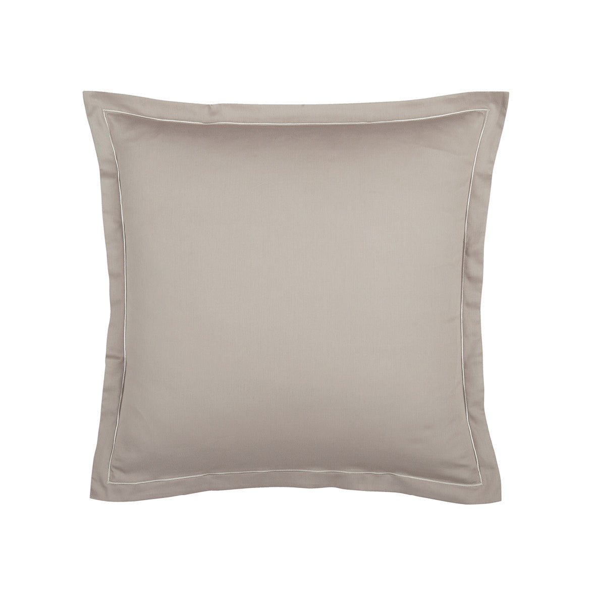 Taie d'oreiller satin de coton - Uni 1 baratta Taupe chaud - CXL by Christian Lacroix Maison
