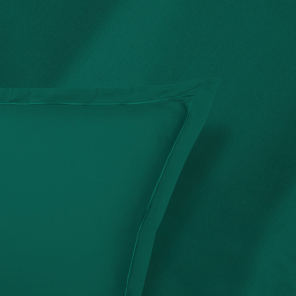 Taie d'oreiller satin de coton - Uni 1 baratta Vert paon - CXL by Christian Lacroix Maison