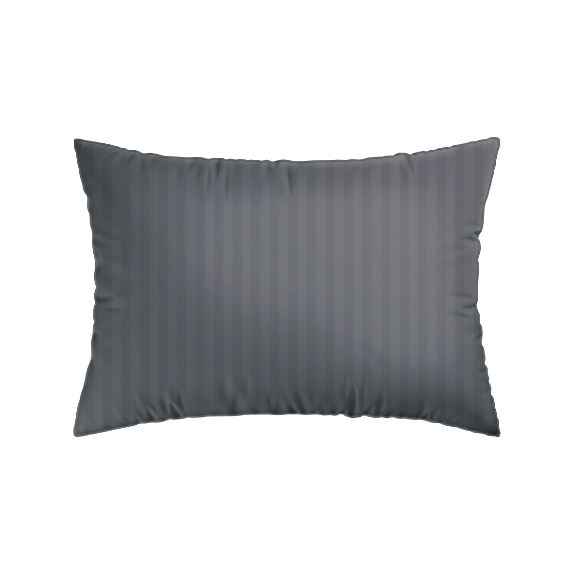 Taie(s) d'oreiller en satin de coton - Rayure tissé gris foncé - CXL by Christian Lacroix Maison