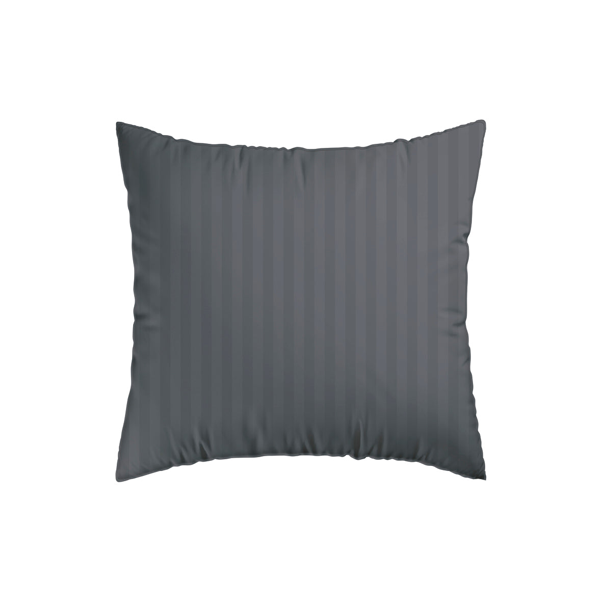 Taie(s) d'oreiller en satin de coton - Rayure tissé gris foncé - CXL by Christian Lacroix Maison