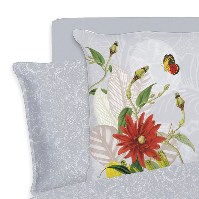 Pillowcase(s) cotton satin - Arabesque Pearl grey