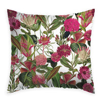 Taie(s) d'oreiller satin de coton - Garden fuchsia - 2 x (80 x 80 cm)