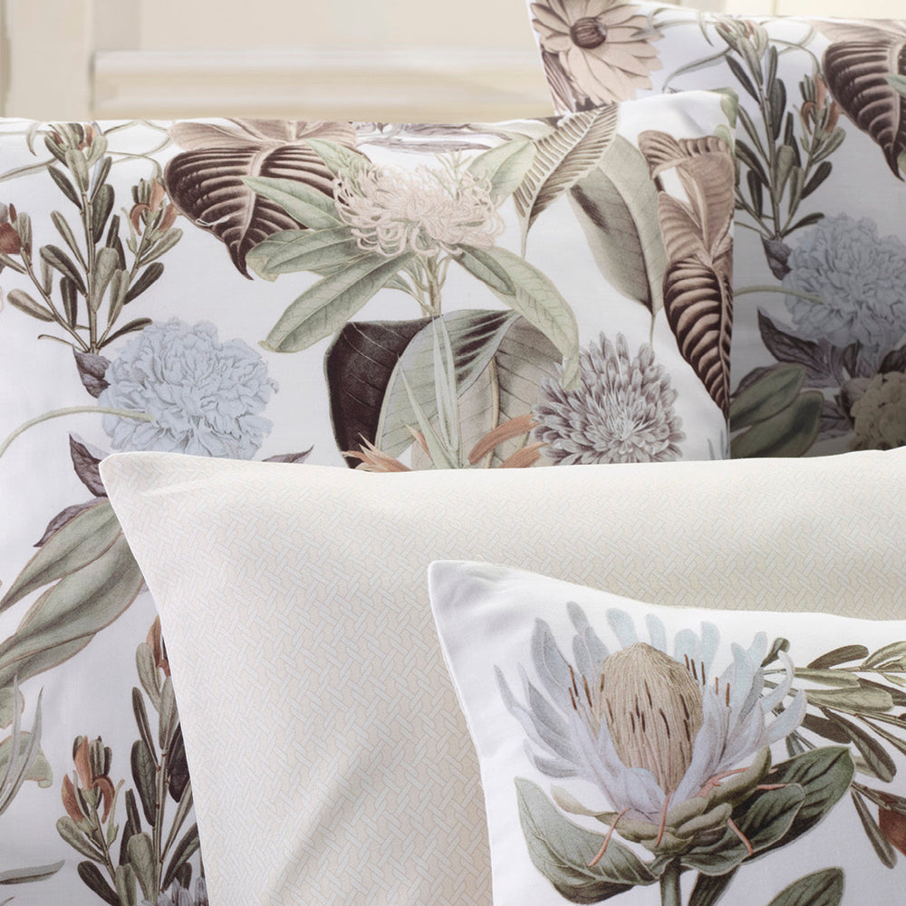 Taie(s) d'oreiller satin de coton - Garden taupe - CXL by Christian Lacroix Maison